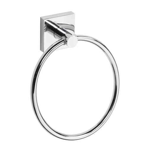 Porte serviette anneau beta en chrome 16cm x 19cm x 55cm - Clicktofournisseur.com