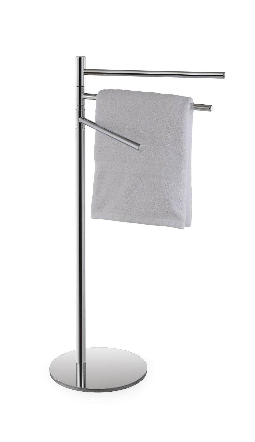 Porte serviette triple pivotant à poser sur pied OMEGA en chrome 37x85x25 cm clicktofournisseur.com