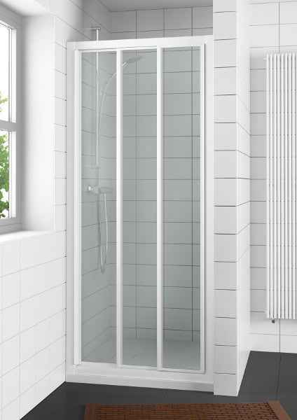 Portes de douche coulissantes riho hamarnika 100x195 cm cadre en blanc - Clicktofournisseur.com