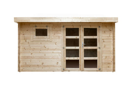 Abri de jardin en bois ep 28mm surface utile 99m² 388x298x208cm int023/ineksa