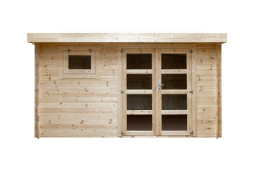 Abri de jardin en bois ep 28mm surface utile 99m² 388x298x208cm int023/ineksa