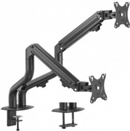 Gembird MA-DA2-02 Adjustable desk 2-display mounting arm (tilting), 17”-32”, up to 8 kg
