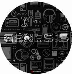 GENESIS Tellur 300 Round Gear Protective Floor Mat, 100cm, Black | Genesis Protective Floor Mat Tellur 300 Round Gear Polyester | Floor Mat | Multicolor