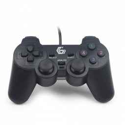 GAMEPAD cu fir GEMBIRD, PC, USB, negru, "JPD-UDV-01" (timbru verde 0.8 lei)