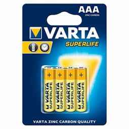 Baterijas Varta AAA SuperLife Zinc Carbon 4 Pack