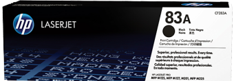 Cartouche de toner d'origine hp 83a cf283a noir capacité standard 1 500 pages 1 paquet