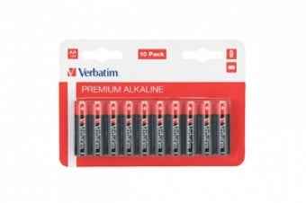 Pile alcaline Verbatim AA (R6), 1,5 V, 10 trous, « 49875 » (timbre vert 0,8 lei)