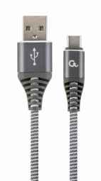 Câble USB Gembird CC-USB2B-AMCM-1M-WB2 1 m USB 2.0 USB A USB C Gris, Blanc