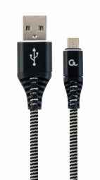 Cablexpert CC-USB2B-AMMBM-2M-BW USB cable USB 2.0 USB A Micro-USB B Black