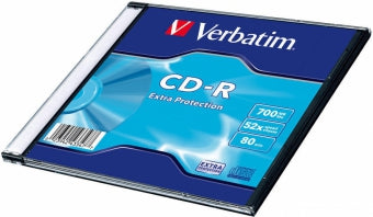 Matricas CD-R Verbatim 700MB 1x-52x Extra protection, Single Wrap Slim