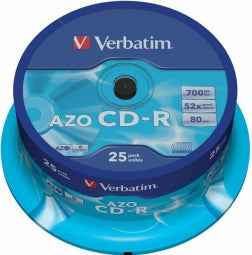 CD-R 52x 700MB 25P CB Azo 43352