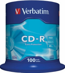 Matricas CD-R Verbatim 700MB 1x-52X Extra Protection, 100 Pack Spindle