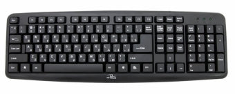 Clavier Esperanza TKR101 Office USB QWERTY Anglais, Russe Noir