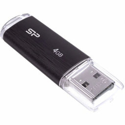 SILICON POWER Ultima U02 Pendrive USB flash drive 4 GB USB 2.0 (SP004GBUF2U02V1K) Black