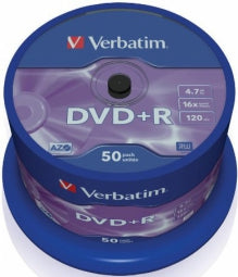 DVD+R Matricas AZO Verbatim 4,7 Go 16x Pack de 50
