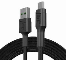Green Cell GC PowerStream USB Male - Micro USB Male Fast Charging 1.2m Black