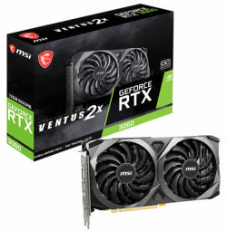 MSI GeForce RTX 3060 VENTUS 2X 12G OC 12GB GDDR6 PCIe 4.0 2xHDMI 2.1 3xDP 1.4 "RTX 3060 VENTUS 2X 12G OC" .