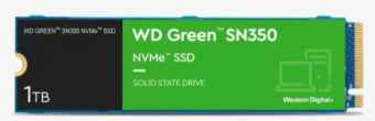Disque SSD NVMe WD Green SN350 1 To M.2 2280 PCIe Gen3 8 Gbit/s