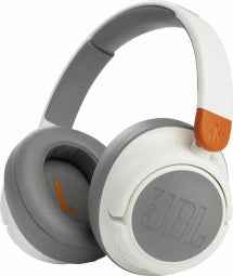 JBL JR460NC Bluetooth Wireless On-Ear Headphones for Kids with Noise Cancellation, White/ Brown EU