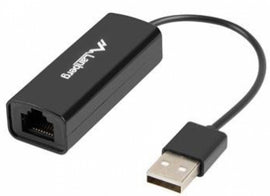 Lanberg NC-0100-01 cable interface/gender adapter USB-A RJ-45 Black
