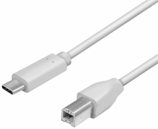 CABLU USB LOGILINK pt. imprimanta, USB 2.0 Type-C (T) la USB 2.0 Type-B (T), 2m, 2 x ecranare, conectori auriti, gri, "CU0161" (timbru verde 0.18 lei)