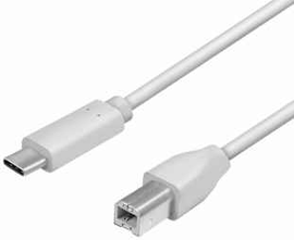 CABLU USB LOGILINK pt. imprimanta, USB 2.0 Type-C (T) la USB 2.0 Type-B (T), 2m, 2 x ecranare, conectori auriti, gri, "CU0161" (timbru verde 0.18 lei)