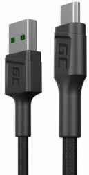 Câble USB Green Cell KABGC23 USB 2.0 0,3 m USB A Micro-USB B Noir