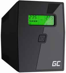 Green Cell UPS01LCD uninterruptible power supply (UPS) Line-Interactive 0.6 kVA 360 W 2 AC outlet(s)