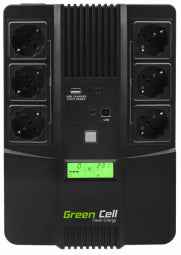 Green Cell AiO 800 VA LCD Line-Interactive 0,8 kVA 480 W 6 prise(s) CA