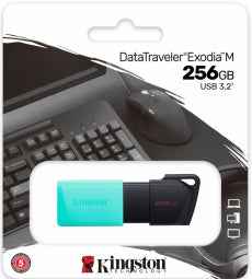Kingston 256GB USB3.2 Gen1 DataTraveler Exodia M (Black + Teal)