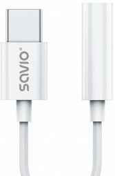 Savio USB-C Male - 3.5 mm Female White