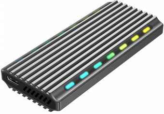 Boîtier USB 3.1 Gembird EE2280-U3C-03 pour disques M.2 NVMe, RVB, aluminium