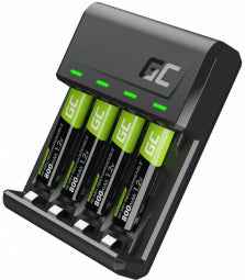 Chargeur de batterie Green Cell VitalCharger et 4 piles AAA Ni-MH 800 mAh