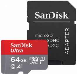 Atmiņas karte Sandisk Ultra microSDXC 64GB + Adapter