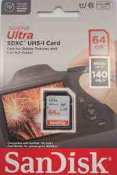 SANDISK Ultra 64GB SDXC Memory Card 140MB/s