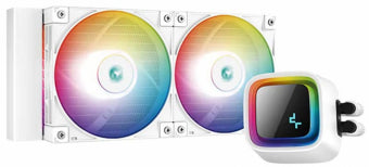 Deepcool  ls520 a-rgb  refroidisseur liquide pour processeur  blanc  intel amd