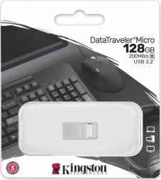 Kingston Technology DataTraveler 128GB Micro 200MB/s Metal USB 3.2 Gen 1