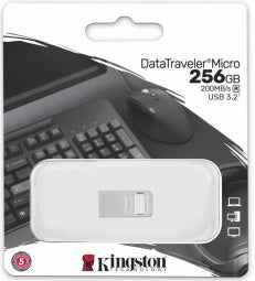 Kingston Technology DataTraveler 256GB Micro 200MB/s Metal USB 3.2 Gen 1