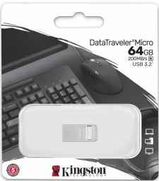 Kingston 64GB DataTraveler Micro 200MB/s Metal USB 3.2 Gen 1