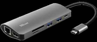 Dokstacija Trust Dalyx 7-in-1 USB-C Silver
