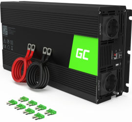 Green Cell INV19 power adapter/inverter Auto 1500 W Black