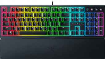 Razer Ornata V3 Wired Gaming keyboard, USB, RGB LED, US, Mecha-membrane switch, Black