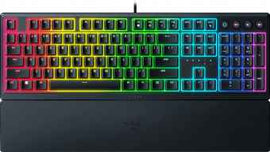 Razer Ornata V3 Wired Gaming keyboard, USB, RGB LED, US, Mecha-membrane switch, Black