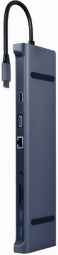 Dokstacija Gembird USB Type-C 10-in-1 Space Grey