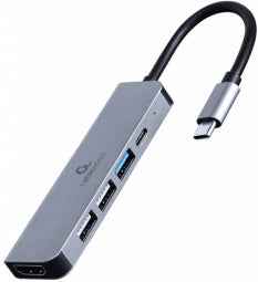 Adaptateur multiport USB Type-C 5 en 1 Gembird A-CM-COMBO5-03 (Hub + HDMI + PD)