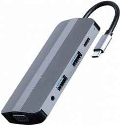 Clé USB Type-C 8 en 1 Gembird Argent