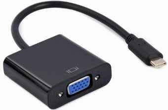 Cablexpert | USB Type-C to VGA adapter cable | A-CM-VGAF-01 | Black | USB Type-C | VGA | 0.15 m