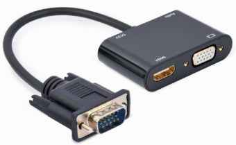 Adaptateur de câble vidéo Gembird A-VGA-HDMI-02 0,15 m HDMI + VGA (D-Sub) VGA (D-Sub) Noir