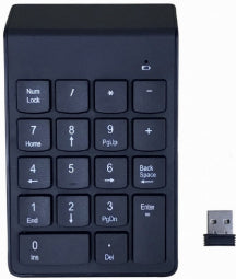 Gembird KPD-W-02 numeric keypad Notebook/PC Bluetooth Black