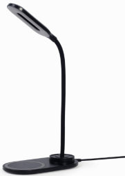 Gembird TA-WPC10-LED-01 Desk lamp with wireless charger, Black | Cold white, warm white, natural 2893-7072 K | Phone or tablet with built-in Qi wireless charging